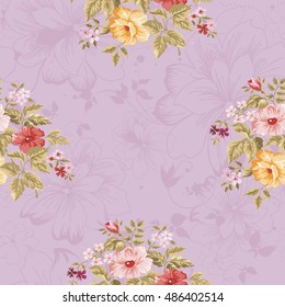 Seamless floral pattern with flowers Vector Illustration EPS8