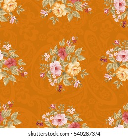 Seamless floral pattern with flowers Vector Illustration EPS8