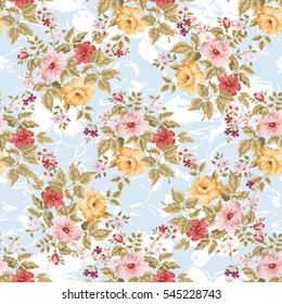 Seamless floral pattern with flowers Vector Illustration EPS8
