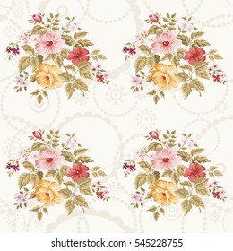 Seamless floral pattern with flowers Vector Illustration EPS8