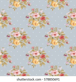 Seamless floral pattern with flowers Vector Illustration EPS8