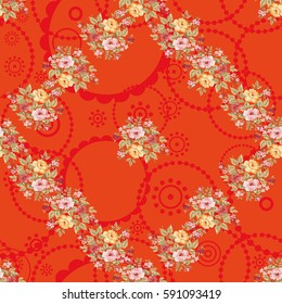 Seamless floral pattern with flowers Vector Illustration EPS8
