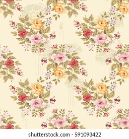 Seamless floral pattern with flowers Vector Illustration EPS8
