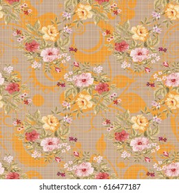 Seamless floral pattern with flowers Vector Illustration EPS8
