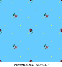 Seamless floral pattern with flowers. Vector illustration.
