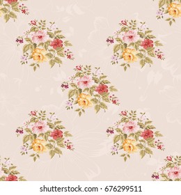 Seamless floral pattern with flowers Vector Illustration EPS8