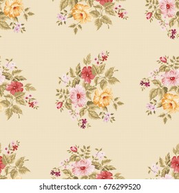 Seamless floral pattern with flowers Vector Illustration EPS8
