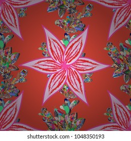 Seamless floral pattern with flowers, watercolor. Vector pattern. Nice Floral pattern in the small flower.