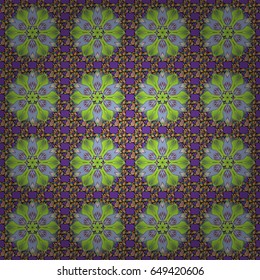 Seamless floral pattern with flowers, watercolor. 
