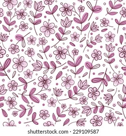 Seamless floral pattern with flowers.Vector illustration. 