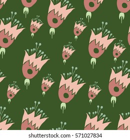 Seamless floral pattern with flowers.Vector illustration.