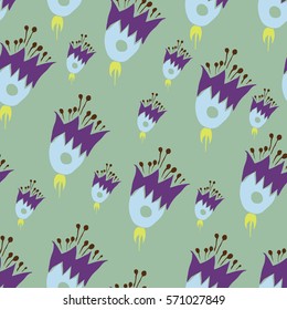 Seamless floral pattern with flowers.Vector illustration.