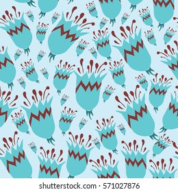 Seamless floral pattern with flowers.Vector illustration.