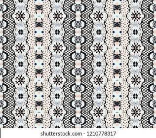 Seamless floral pattern folk colorful flowers and leaves. Flower embroidery. Talavera pattern.  Indian patchwork. Turkish ornament.  Spanish  ethnic background. Mediterranean seamless  wallpaper.