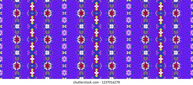 Seamless floral pattern folk colorful flowers and leaves. Flower embroidery. Talavera pattern.  Indian patchwork. Turkish ornament.  Spanish  ethnic background. Mediterranean seamless  wallpaper.