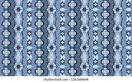 Seamless floral pattern folk colorful flowers and leaves. Flower embroidery. Talavera pattern.  Indian patchwork. Turkish ornament.  Spanish  ethnic background. Mediterranean seamless  wallpaper.