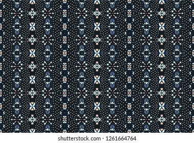 Seamless floral pattern folk colorful flowers and leaves. Flower embroidery. Talavera pattern.  Indian patchwork. Turkish ornament.  Spanish  ethnic background. Mediterranean seamless  wallpaper.