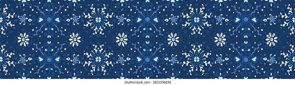 Seamless floral pattern folk colorful flowers and leaves. Flower embroidery. Talavera pattern. Indian patchwork. Turkish ornament. Spanish ethnic background. Mediterranean seamless wallpaper.