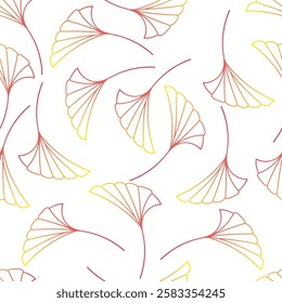 Seamless floral pattern with folk motifs. Cute ditsy print, romantic botanical background design with hand drawn wild plants, pink flowers on branch