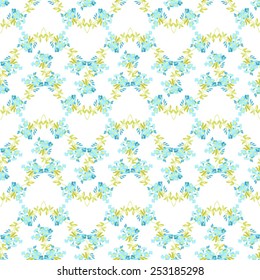 Seamless floral pattern with Forget-Me flowers