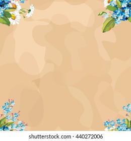 Seamless floral pattern with forget-me-not Vector Illustration EPS8
