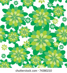 seamless floral pattern of fresh spring greens