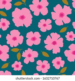 Seamless floral pattern. Garden flowers.  Vector illustration.