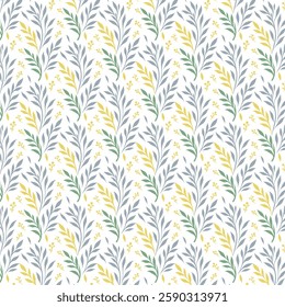 seamless floral pattern with garden inspired ornamental details and delicate botanical textures for stylish prints
