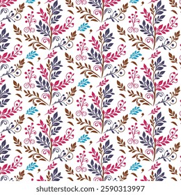 seamless floral pattern with garden inspired ornamental foliage and intricate botanical motifs for wallpaper designs
