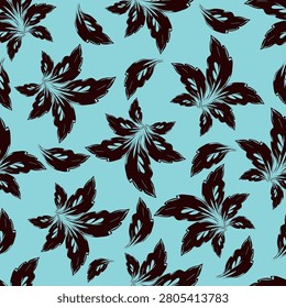 Seamless floral pattern, gentle ditsy print with blooming meadow. Romantic botanical background design with small flowers, leaves, on a light surface. Vector illustration.
