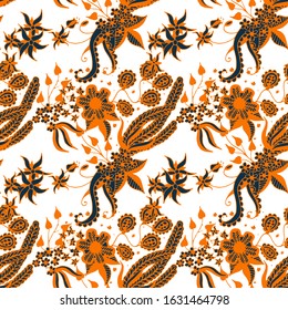 Seamless Floral Pattern. Gentle Orient Rapport.