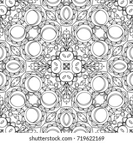 Seamless floral pattern. Geometric abstract pattern. 