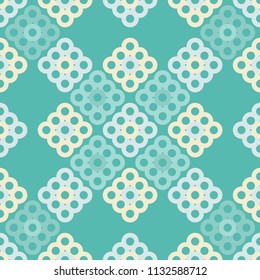 Seamless floral pattern. Geometric background. Decorative floral ornament. Textile rapport.