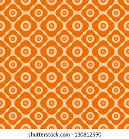Seamless floral pattern with geometric stylized flowers. Can be used to fabric design, wallpaper, decorative paper, web design, etc. Swatches of seamless patterns included in the file.