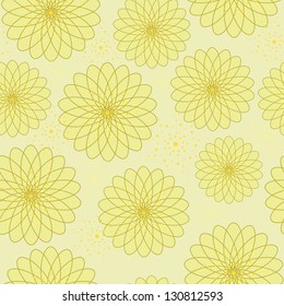Seamless floral pattern with geometric stylized flowers. Can be used to fabric design, wallpaper, decorative paper, web design, etc.