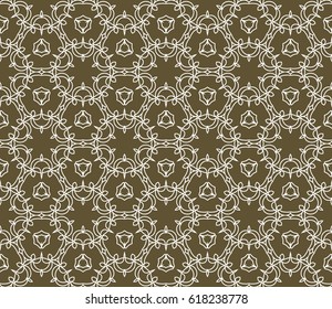 seamless floral pattern with geometric texture. Ornament for interior design, greeting cards, birthday or wedding invitations, fabric print. Ethnic background