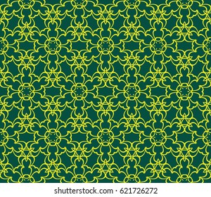 seamless floral pattern with geometric texture. Ornament for interior design, greeting cards, birthday or wedding invitations, fabric print. Ethnic background