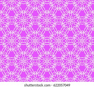 seamless floral pattern with geometric texture. Ornament for interior design, greeting cards, birthday or wedding invitations, fabric print. Ethnic background