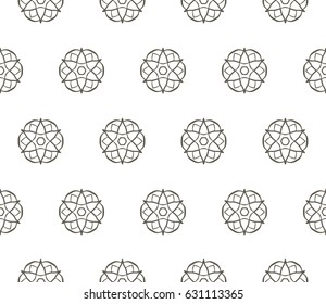 seamless floral pattern with geometric texture. Ornament for interior design, greeting cards, birthday or wedding invitations, fabric print.
