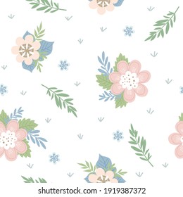 Patrón floral sin foco. Bien para textiles, tejidos, papel pintado