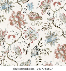 Seamless floral pattern graphic artwork design.