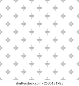 Padrão floral perfeito. Padrão gráfico moderno. Plano de fundo perfeito. Ornamento branco e cinza. Ornamento para tecido, papel de parede, embalagem. Impressão decorativa. Fundo cinza e branco vetorial.