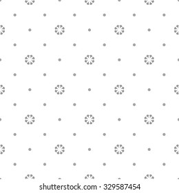 Seamless floral pattern, gray and white ornament. Light vector background