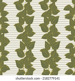 Seamless floral pattern with green leaf. Print for textile, wallpaper, covers, surface. For fashion fabric.
