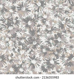 Nahtlose Blumenmuster in Grau- und Beigetönen. Abstrakter Frühling bunter Textur floraler Hintergrund.