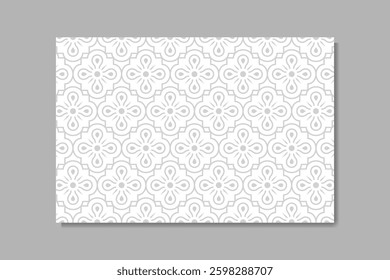 seamless floral pattern grey color style for wall background
