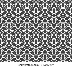 seamless floral pattern. grey color. For Valentine's day, wedding invitations, wallpaper. Vector illustration.