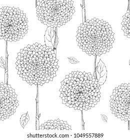 Seamless floral pattern. Hand drawn illustration for fabric, wrapping, prints, cards, wedding design in vintage style