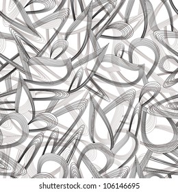 Seamless floral pattern, hand drawn vector background.