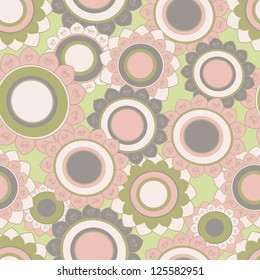 Seamless floral pattern. Hand drawn vector background